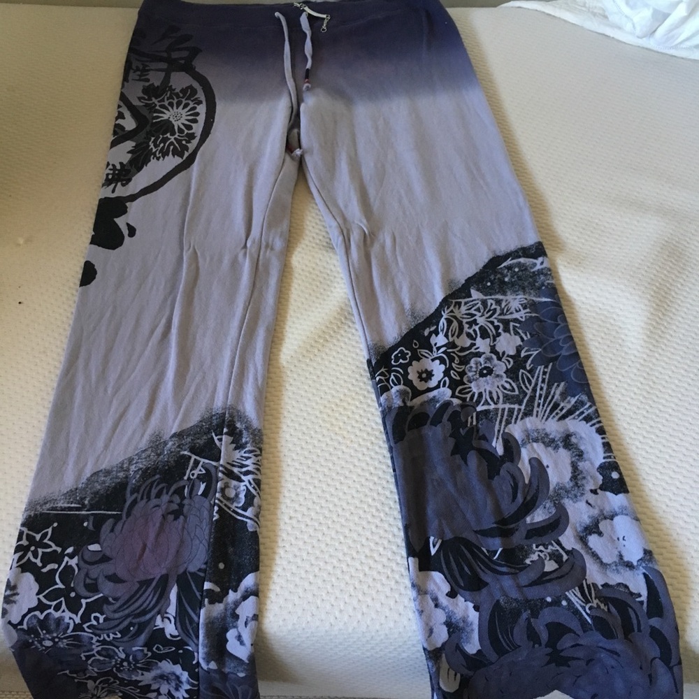 Purple Asian Print Paparazzi Sweatpants